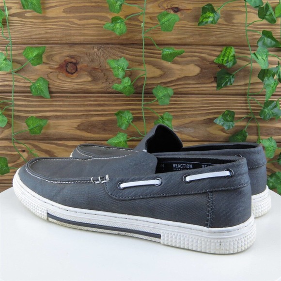 Kenneth Cole Reaction Sz 9.5 Slip-On Gray Fabric Men Slip On Medium (D, M) - Picture 9 of 11